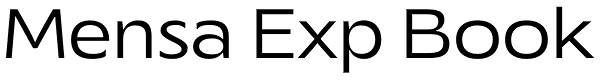 Mensa Exp Book Font