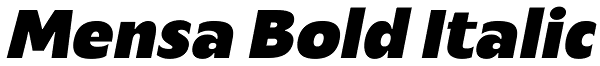 Mensa Bold Italic Font