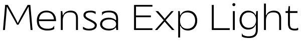 Mensa Exp Light Font