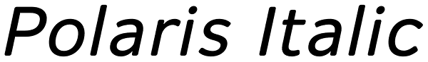 Polaris Italic Font