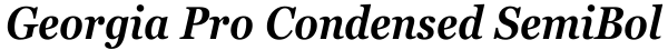 Georgia Pro Condensed SemiBold Italic Font