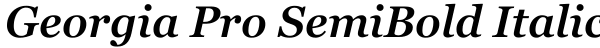 Georgia Pro SemiBold Italic Font