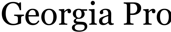 Georgia Pro Font