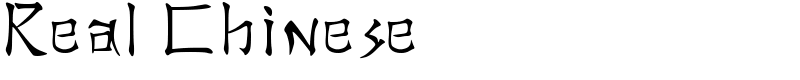Real Chinese Font