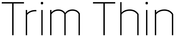 Trim Thin Font