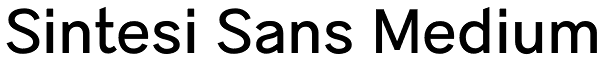 Sintesi Sans Medium Font