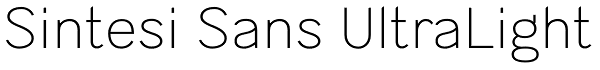 Sintesi Sans UltraLight Font