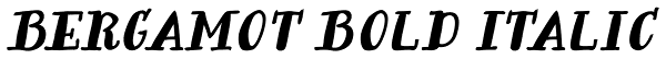 Bergamot Bold Italic Font