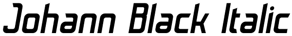 Johann Black Italic Font