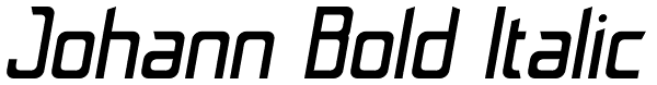 Johann Bold Italic Font
