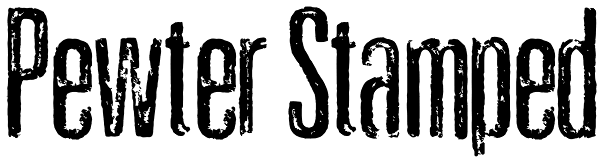 Pewter Stamped Font