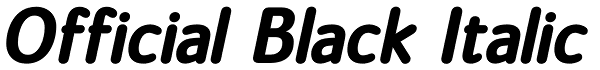 Official Black Italic Font