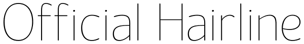 Official Hairline Font