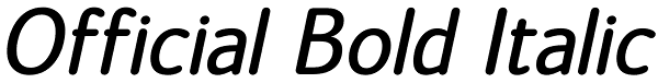 Official Bold Italic Font