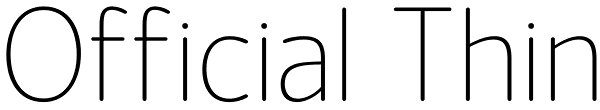 Official Thin Font