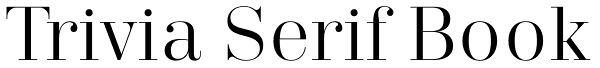 Trivia Serif Book Font