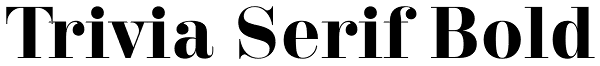 Trivia Serif Bold Font
