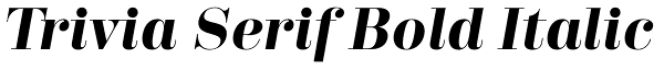 Trivia Serif Bold Italic Font