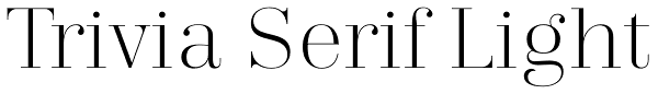 Trivia Serif Light Font