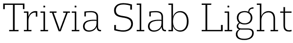 Trivia Slab Light Font