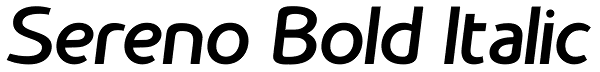 Sereno Bold Italic Font