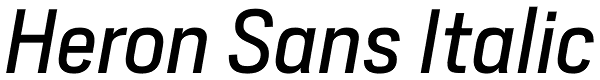 Heron Sans Italic Font