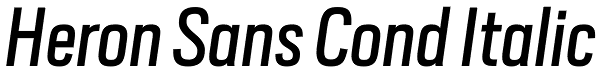 Heron Sans Cond Italic Font