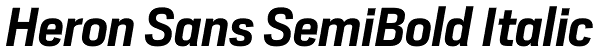 Heron Sans SemiBold Italic Font