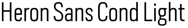 Heron Sans Cond Light Font