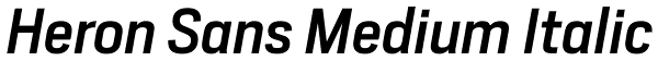 Heron Sans Medium Italic Font