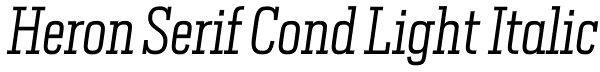 Heron Serif Cond Light Italic Font