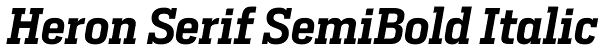 Heron Serif SemiBold Italic Font