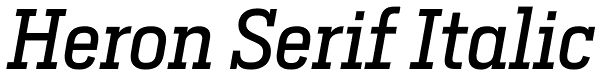 Heron Serif Italic Font