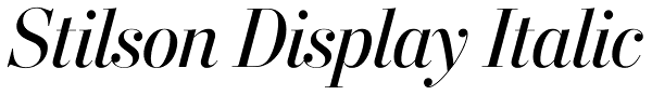 Stilson Display Italic Font