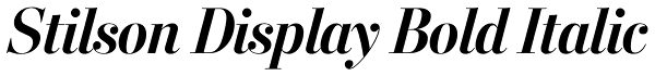 Stilson Display Bold Italic Font