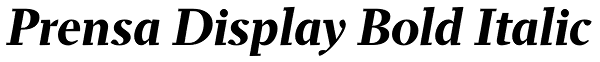 Prensa Display Bold Italic Font