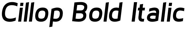 Cillop Bold Italic Font