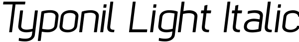 Typonil Light Italic Font