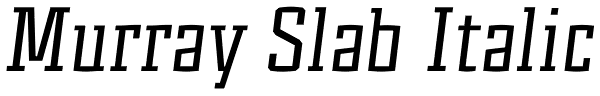 Murray Slab Italic Font