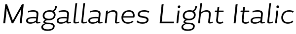 Magallanes Light Italic Font