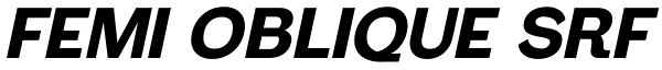 Femi Oblique SRF Font