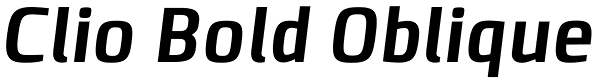 Clio Bold Oblique Font