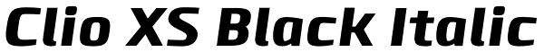 Clio XS Black Italic Font