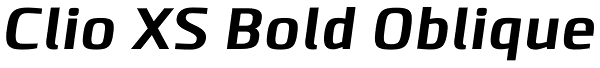 Clio XS Bold Oblique Font