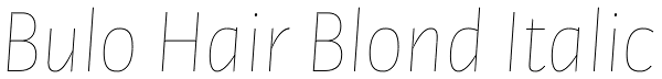 Bulo Hair Blond Italic Font