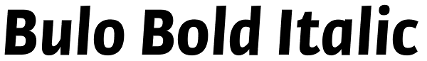 Bulo Bold Italic Font