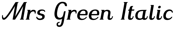 Mrs Green Italic Font