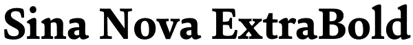 Sina Nova ExtraBold Font