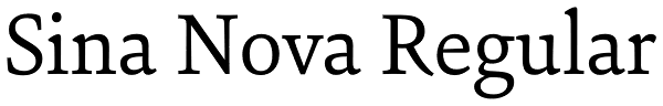 Sina Nova Regular Font