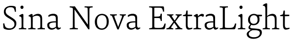 Sina Nova ExtraLight Font